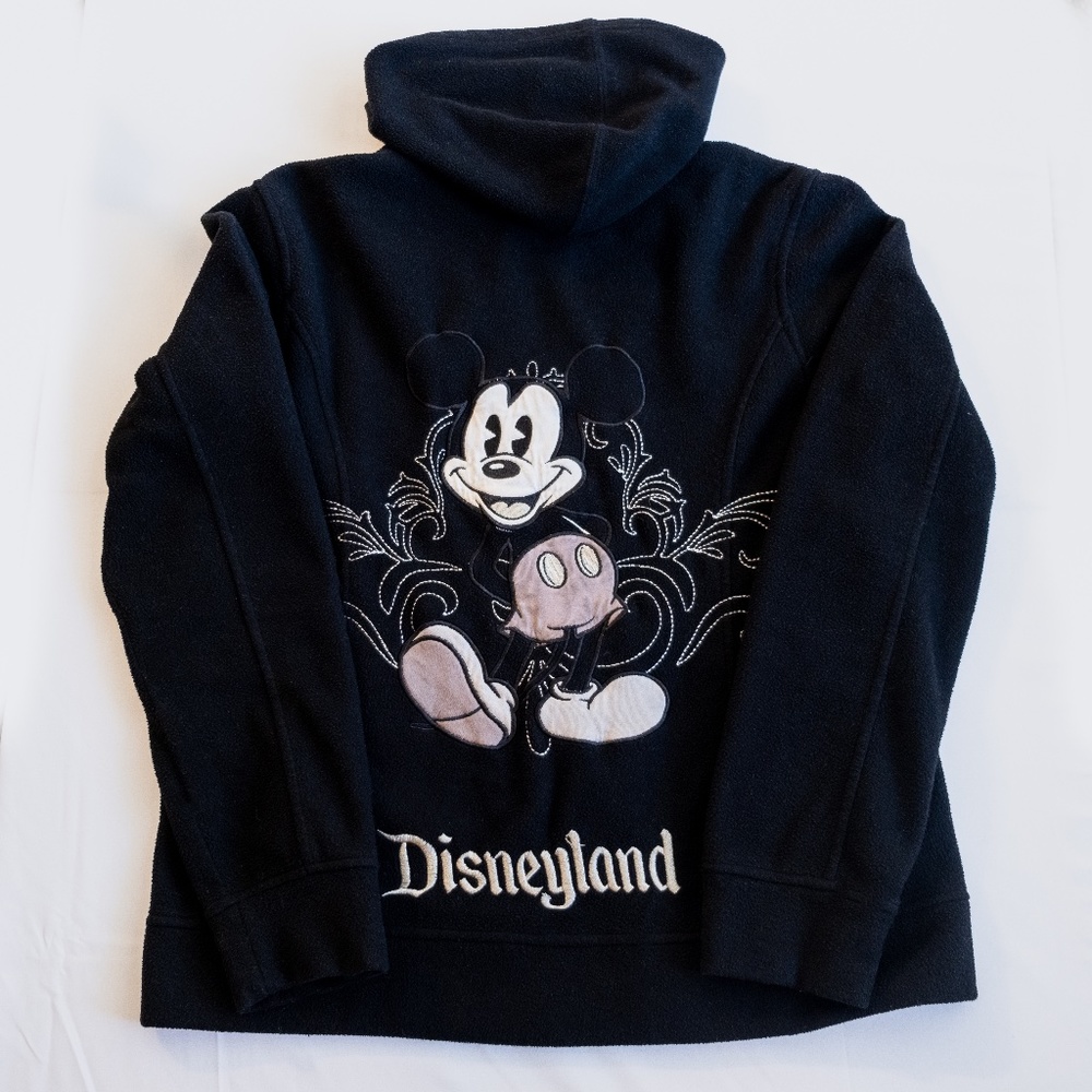 Disneyland Fleece B&W Mickey Mouse Fleece Jacket
